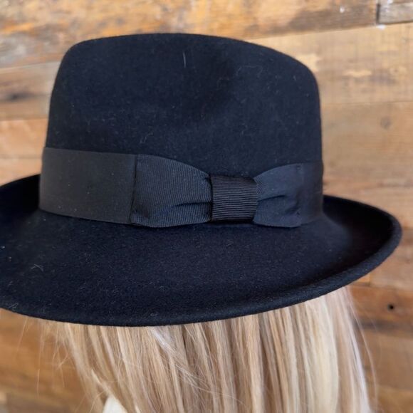Belfry Classic Black Wool Fedora - Picture 4 of 12